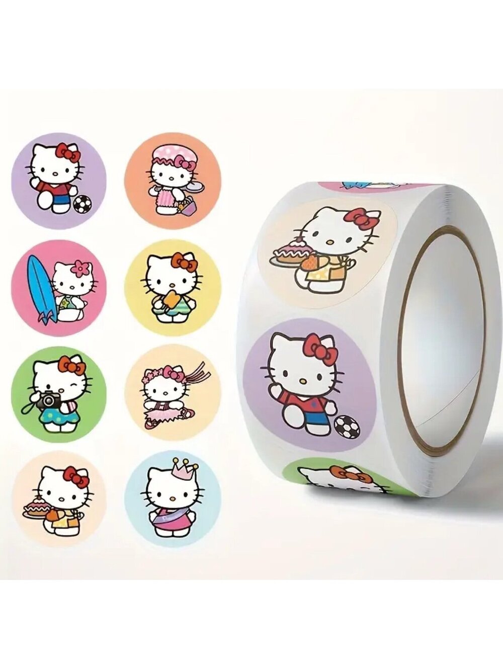 New - Fun ! 250 Pcs Vinyl Hello Kitty Stickers